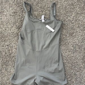 Victoria's Secret Olive Perforated short onesie